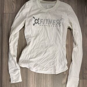 OTF + Lululemon Long Sleeve White Running Top